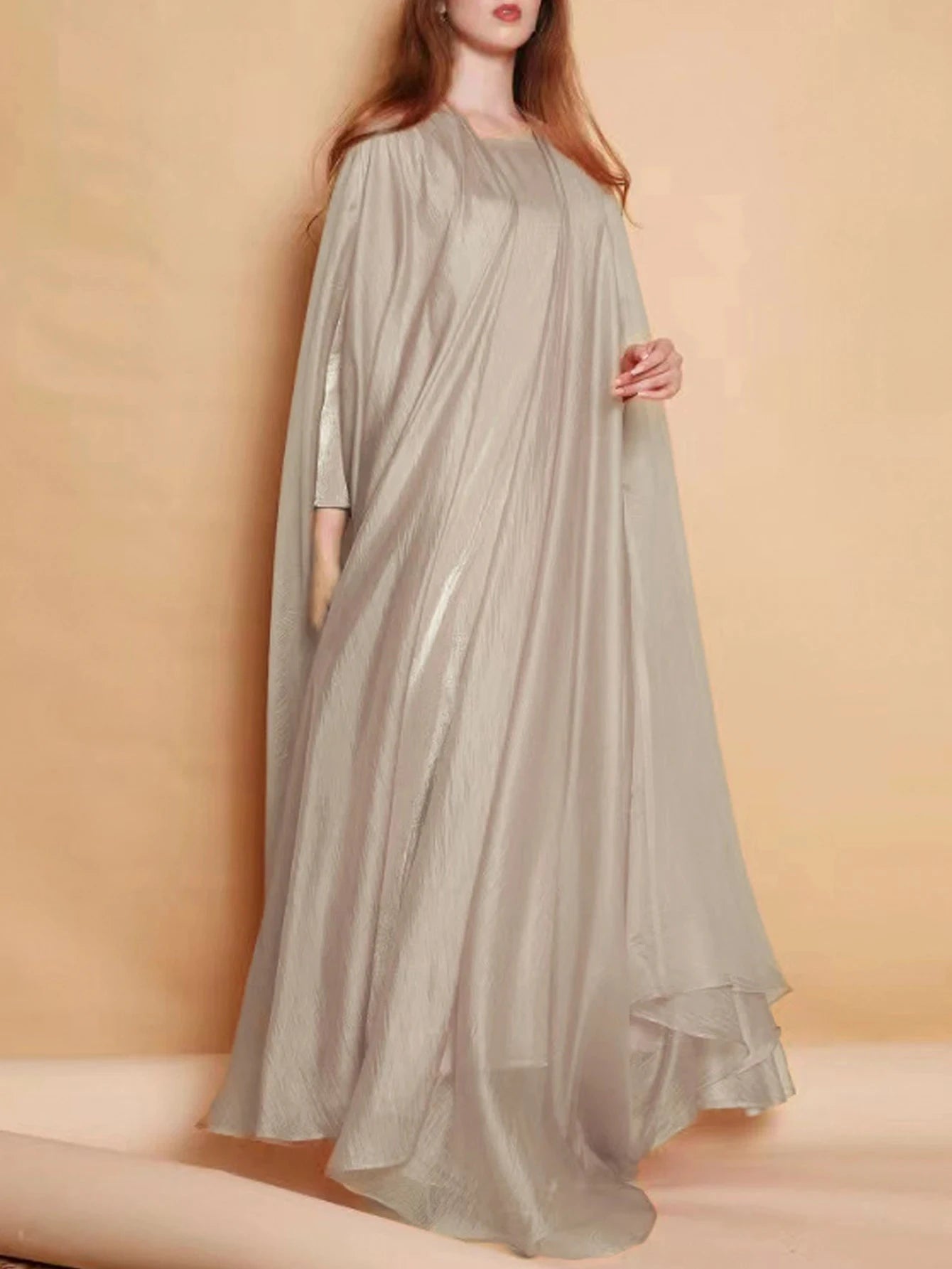 Beige Kimono Abaya