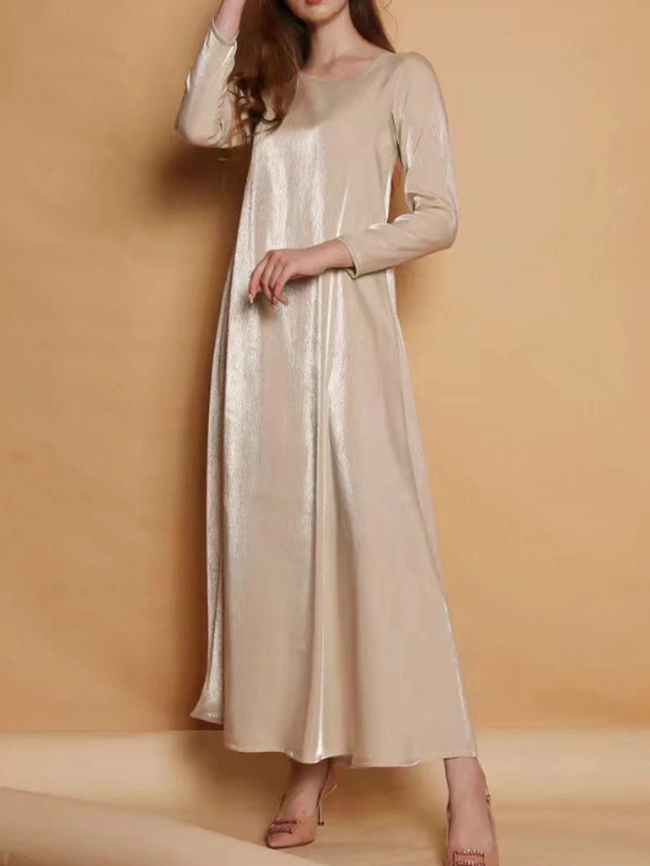 Beige Kimono Abaya