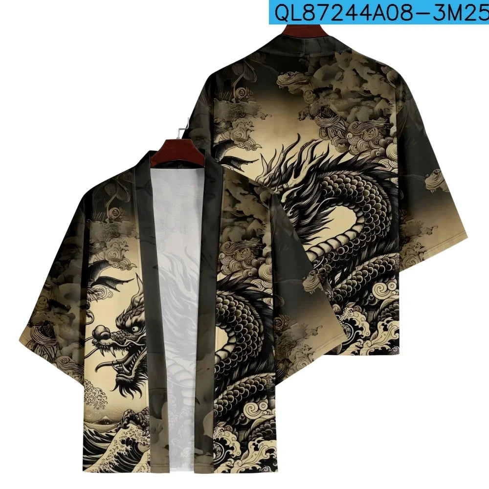 Dragon Print Kimono