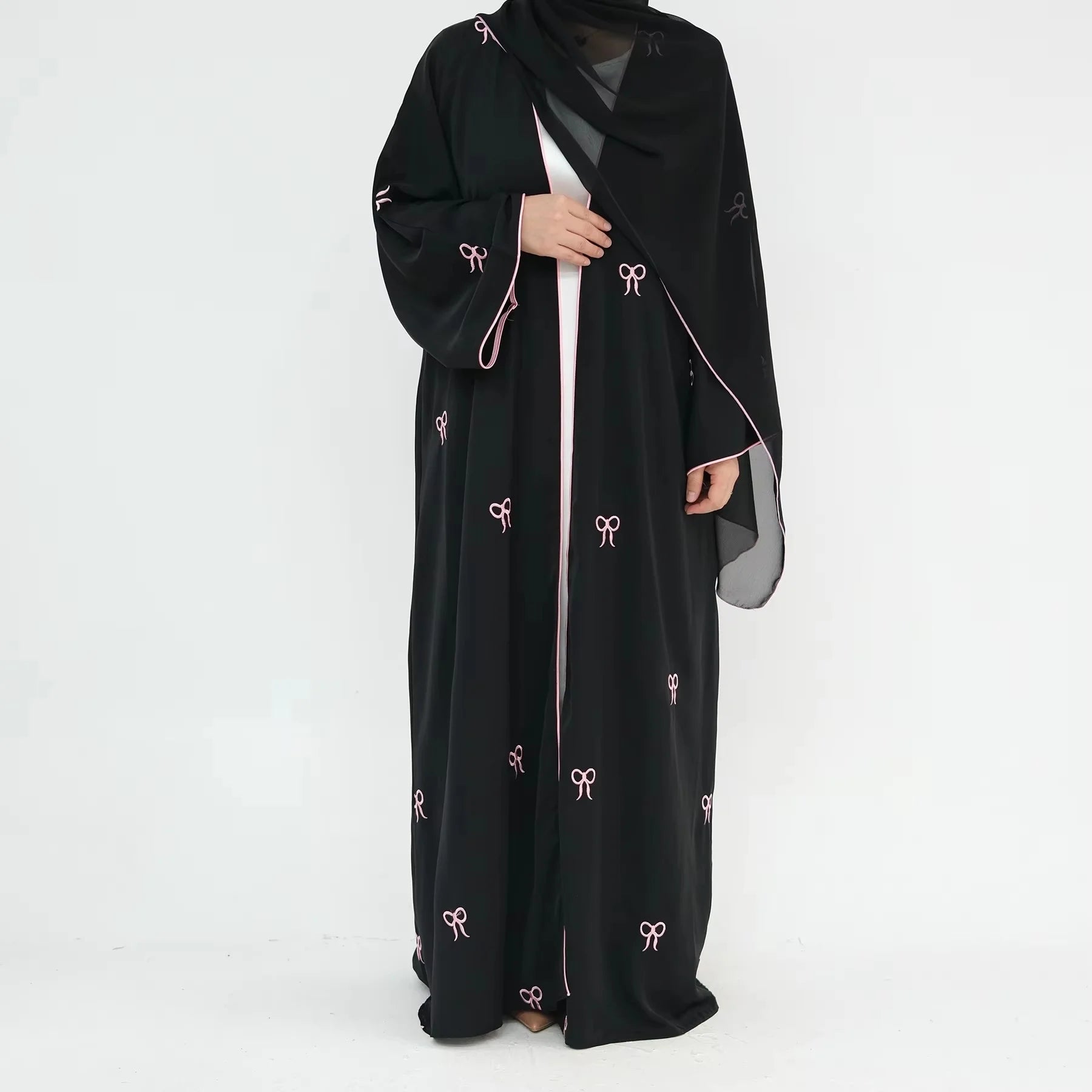 Embroidered Kimono Abaya