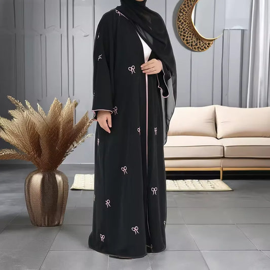 Embroidered Kimono Abaya