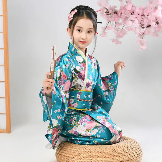 1950s Vintage Childrens Japanese Kimono