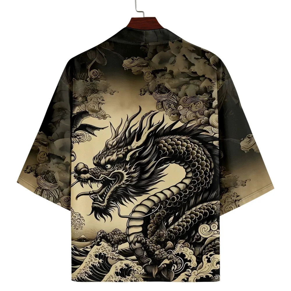 Dragon Print Kimono