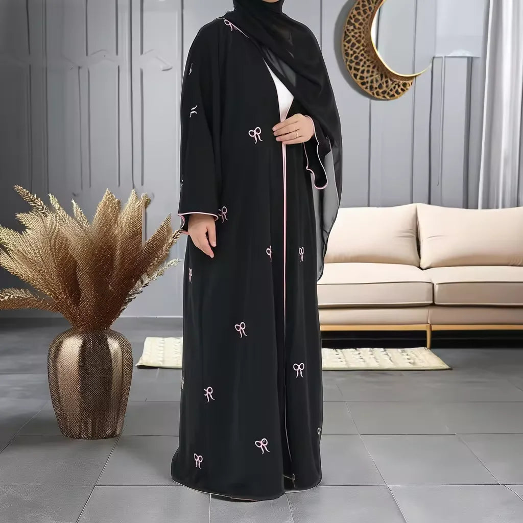 Embroidered Kimono Abaya