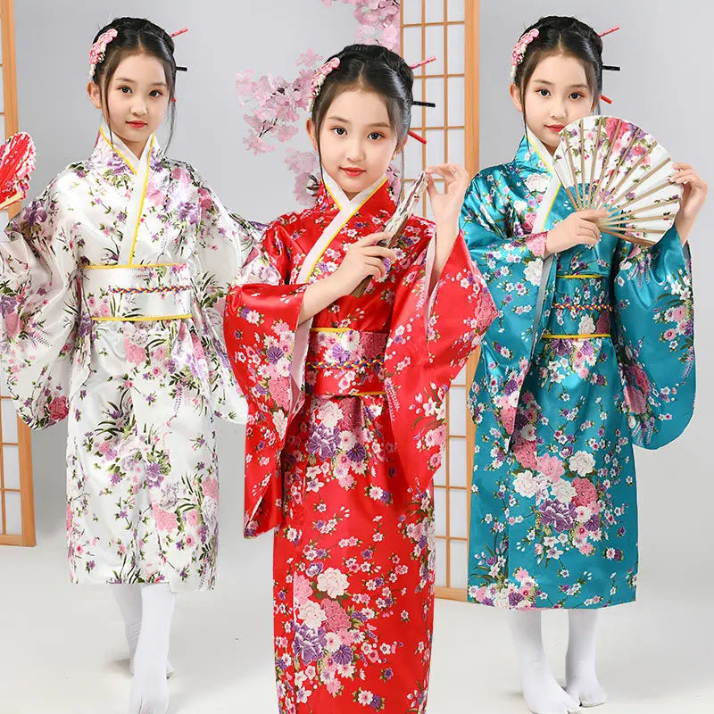 1950s Vintage Childrens Japanese Kimono