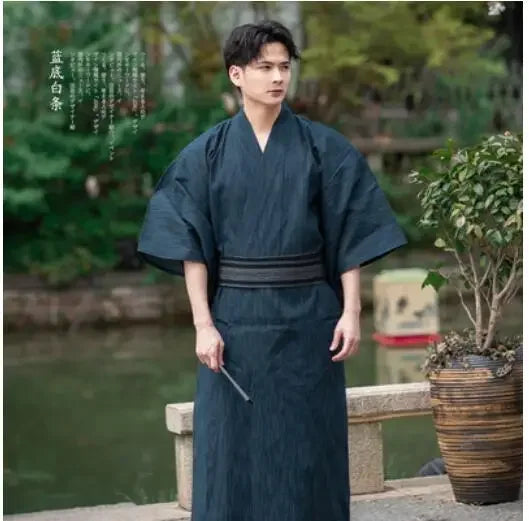 Blue Mens Kimono