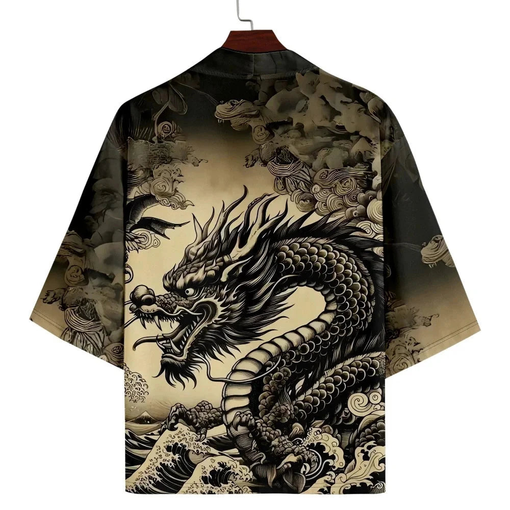 Dragon Print Kimono